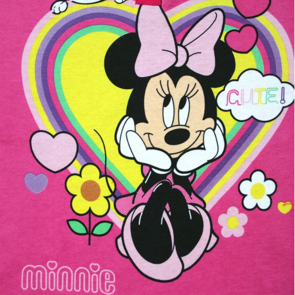 Téli pamut gyerek pizsama - Minnie egér - pink - 128-3