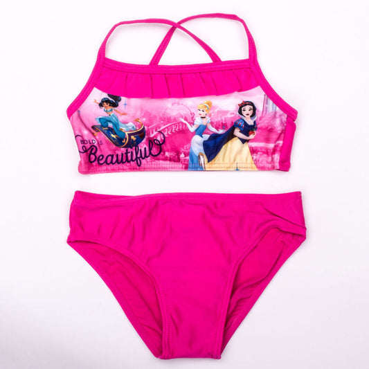 Hercegnők kislány fürdőruha - kétrészes fürdőruha - pink - 110-0