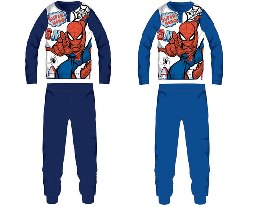 Spiderman cotton jersey children's pajamas - dark blue - 128-0